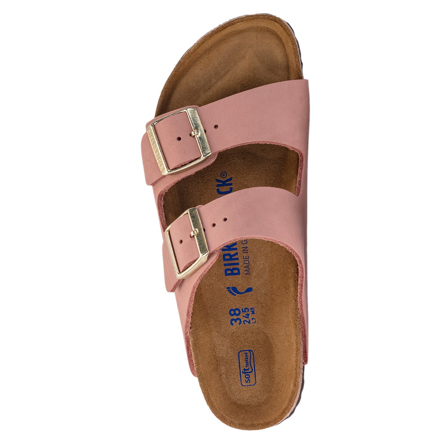 Peltz Shoes  Women's Birkenstock Arizona Soft Footbed Sandal - Narrow Width PINK 1024 219 N