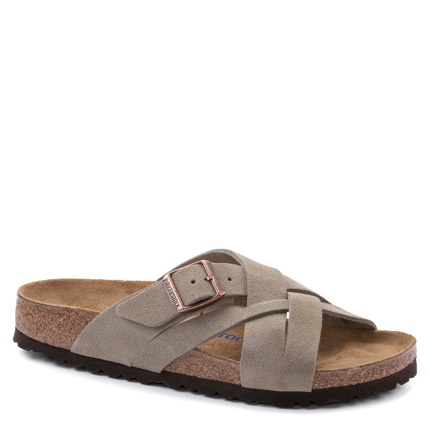 Peltz Shoes  Women's Birkenstock Lugano Sandal - Narrow Width TAUPE 1024 513 N