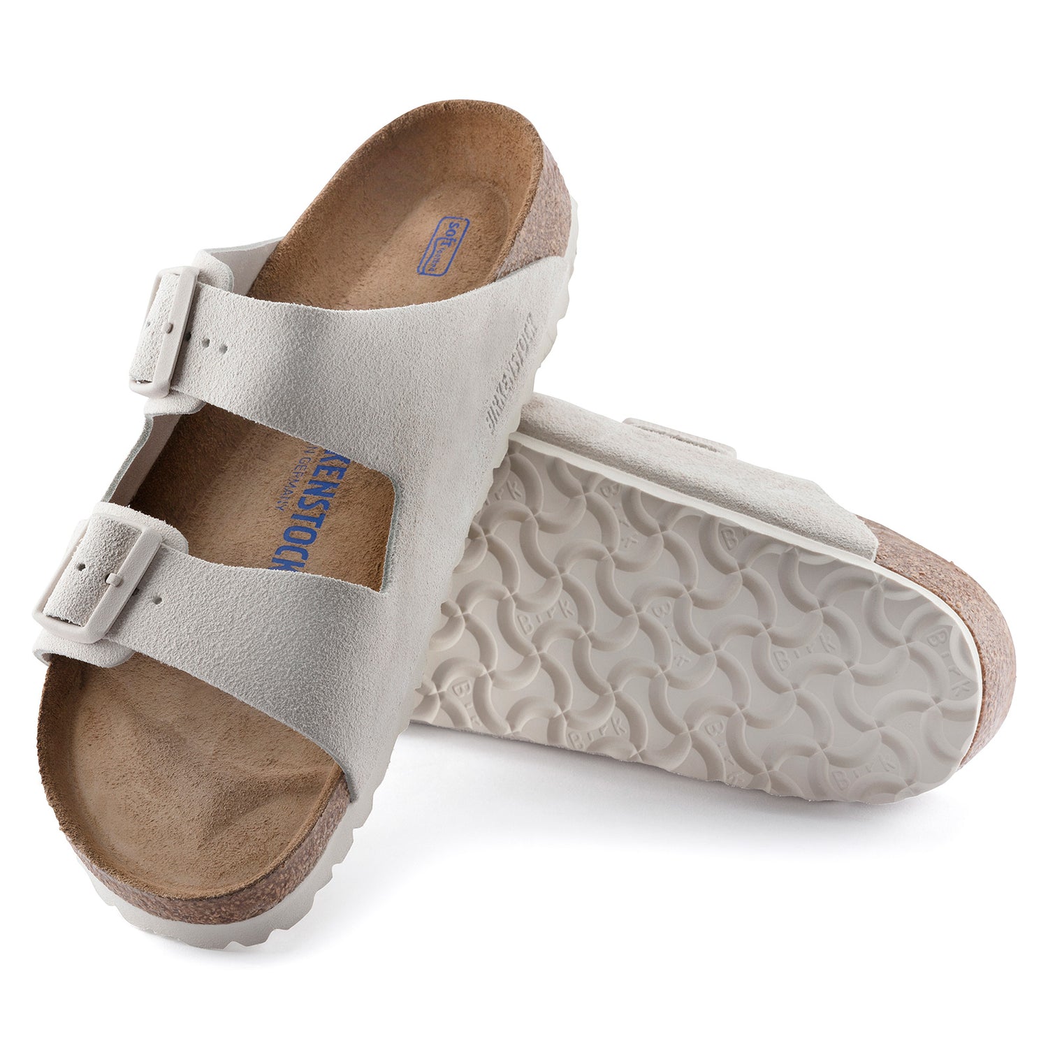 Peltz Shoes  Women's Birkenstock Arizona Soft Footbed Sandal - Narrow Width ANTIQUE WHITE 1024 516 N