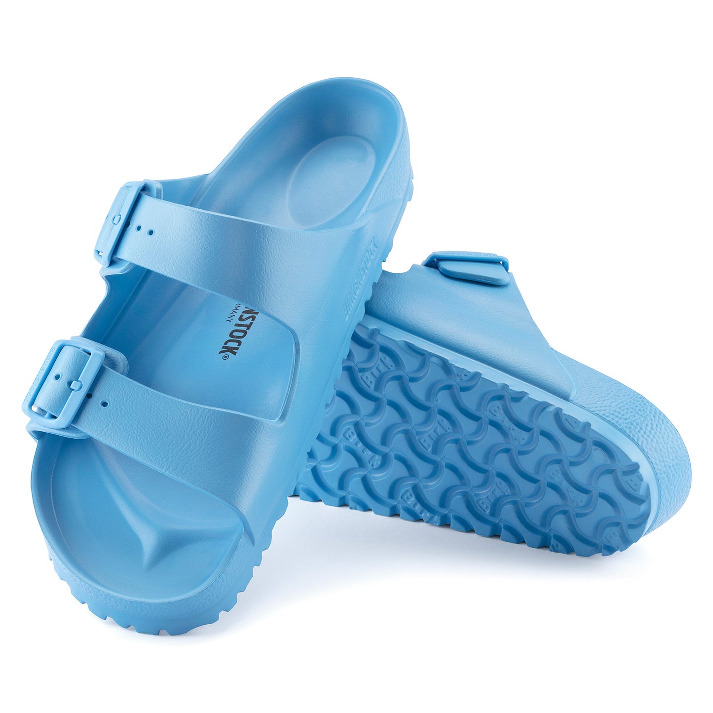 Peltz Shoes  Women's Birkenstock Arizona Essentials EVA Sandal BLUE 1024 588 N