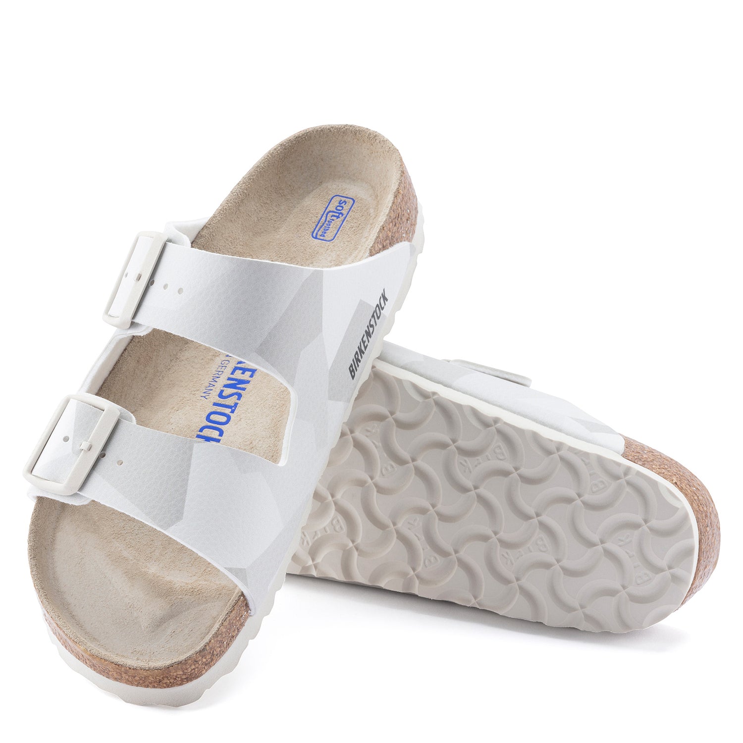 Peltz Shoes  Women's Birkenstock Arizona Soft Footbed Sandal - Narrow Width WHITE 1024 871 N