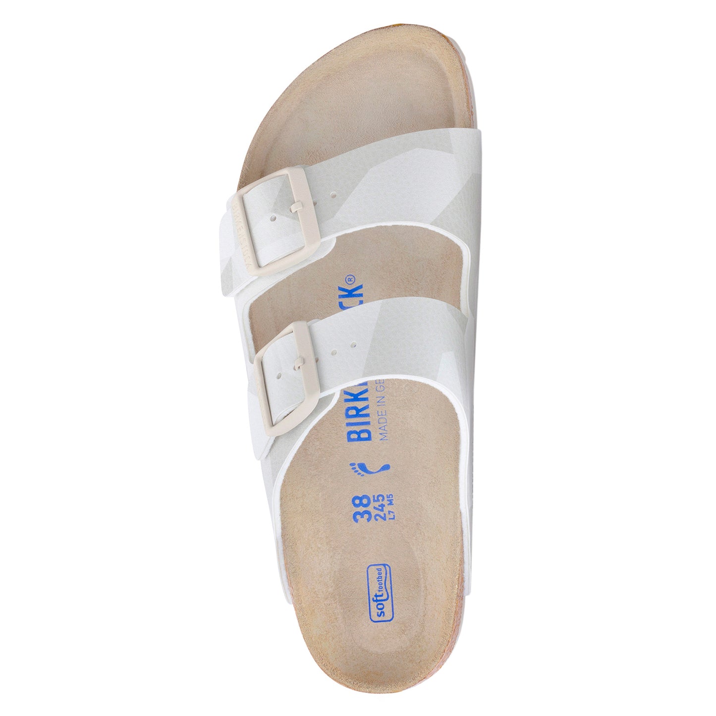 Peltz Shoes  Women's Birkenstock Arizona Soft Footbed Sandal - Narrow Width WHITE 1024 871 N
