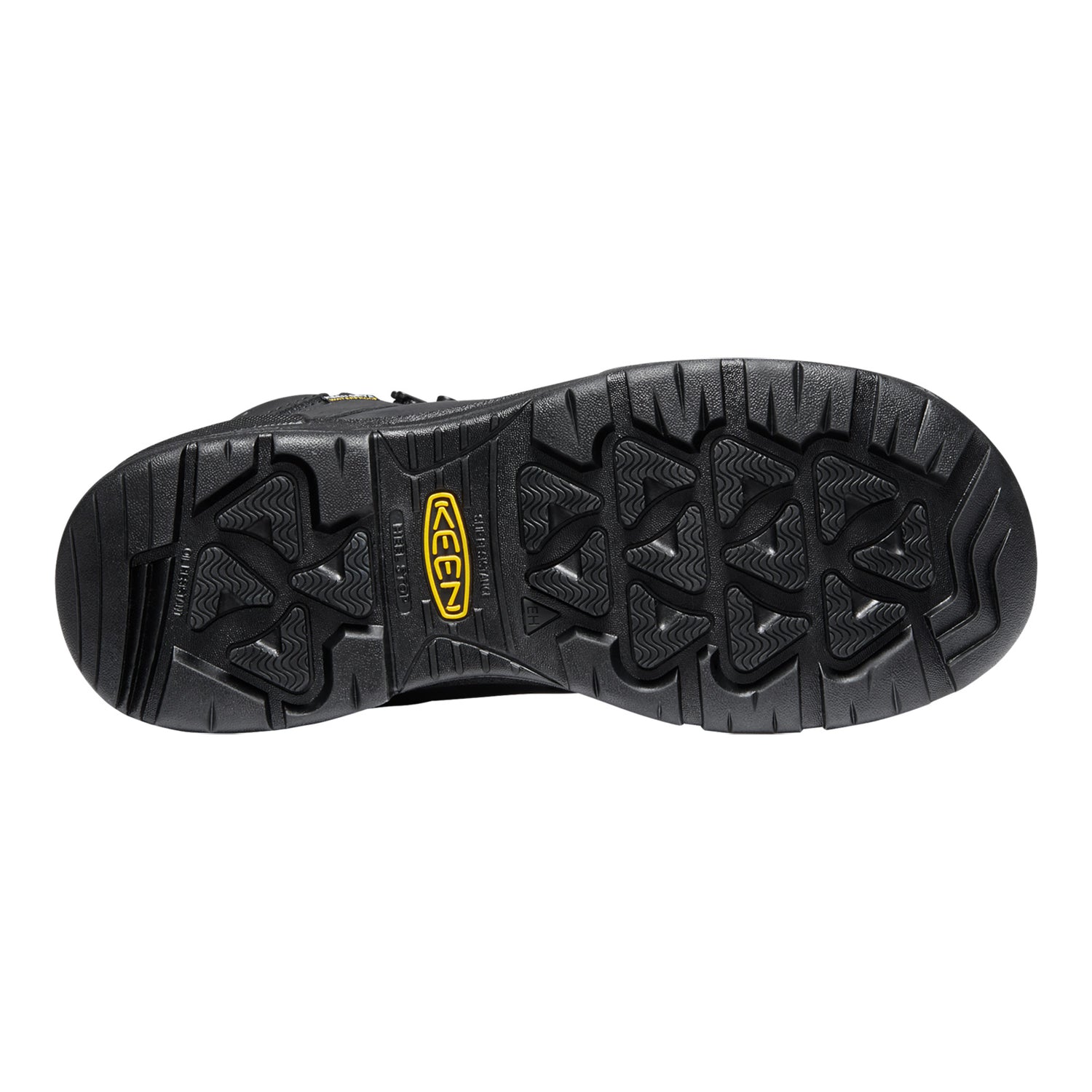 Peltz Shoes  Men's KEEN Utility Portland 6 inch Waterproof Boot Black/Black 1024573