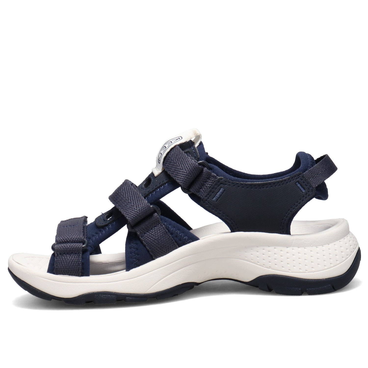 Peltz Shoes  Women's Keen Astoria West Open Toe Sandal Blue/Black 1024871