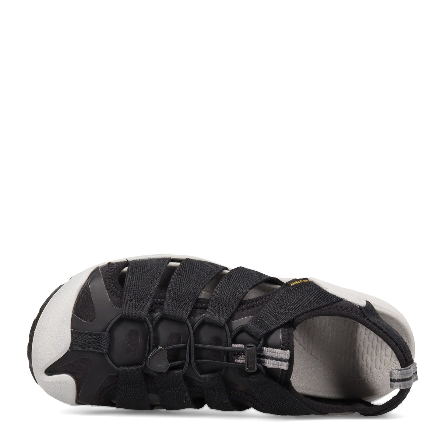 Peltz Shoes  Men's Keen Clearwater II CNX Sandal Black/Yellow 1024968