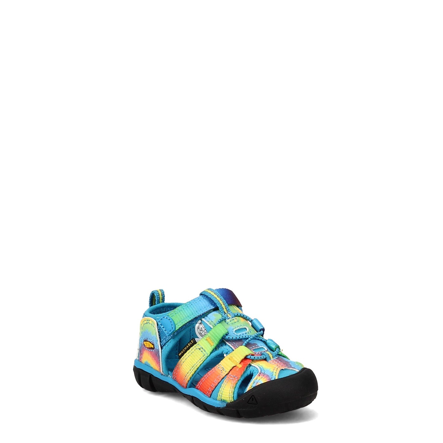 Peltz Shoes  Girl's Keen Seacamp II CNX Sandal - Toddler Vivid Blue/Original Tie Dye 1025224
