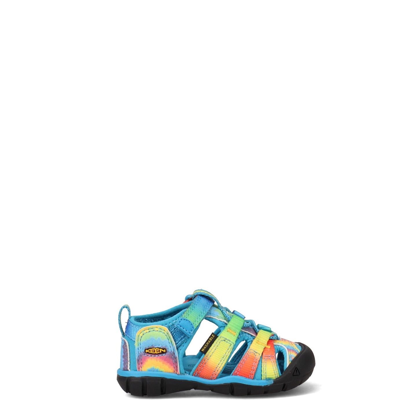 Peltz Shoes  Girl's Keen Seacamp II CNX Sandal - Toddler Vivid Blue/Original Tie Dye 1025224