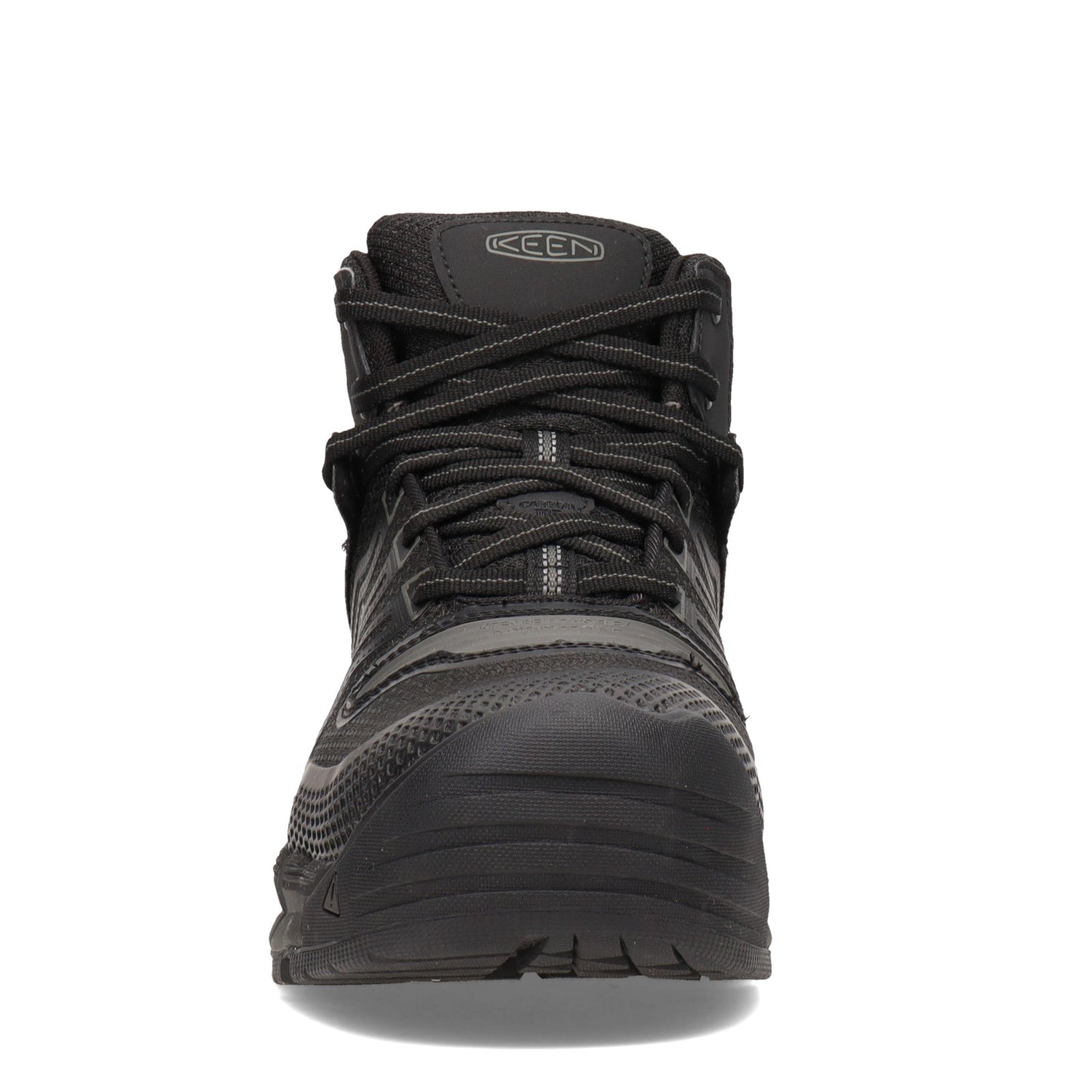 Peltz Shoes  Men's KEEN Utility Kansas City Mid Boot Black/Gun Metal 1025617