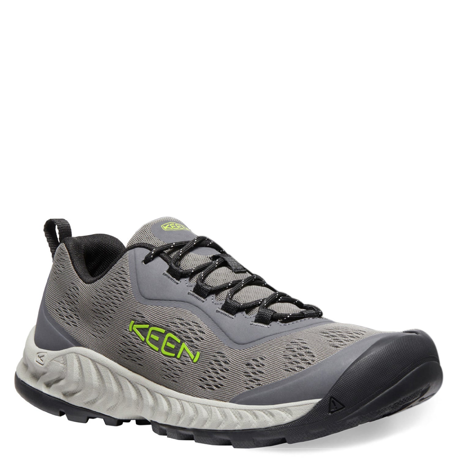 Peltz Shoes  Men's KEEN NXIS Speed Hiking Shoe Steel Grey/Evening Primrose 1026113