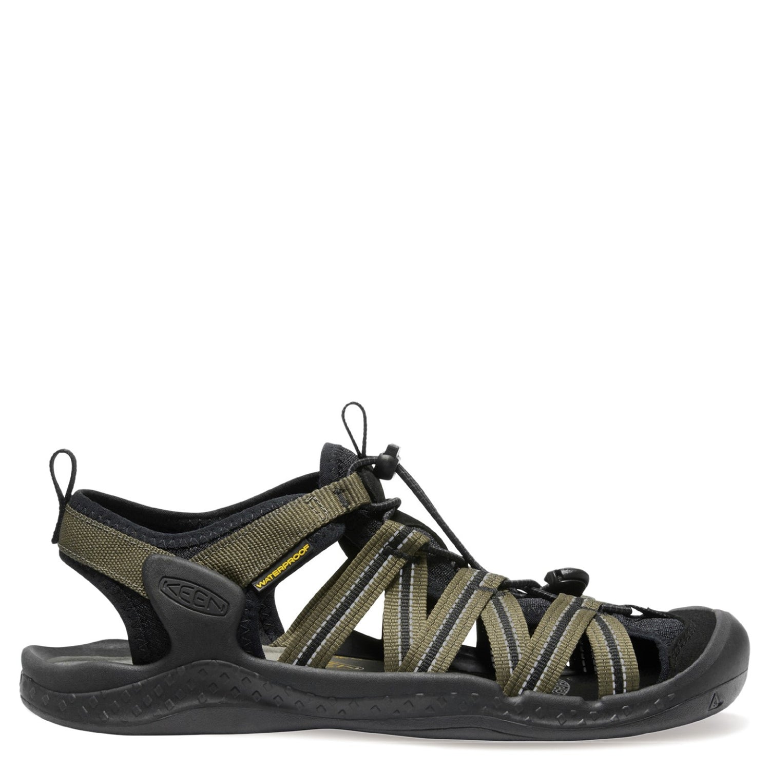 Peltz Shoes  Men's Keen Drift Creek H2 Sandal Dark Olive/Black 1026123