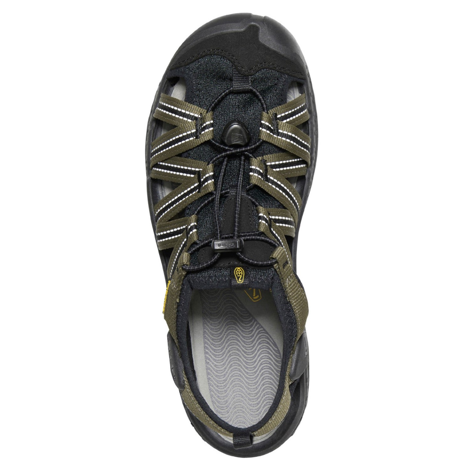 Peltz Shoes  Men's Keen Drift Creek H2 Sandal Dark Olive/Black 1026123