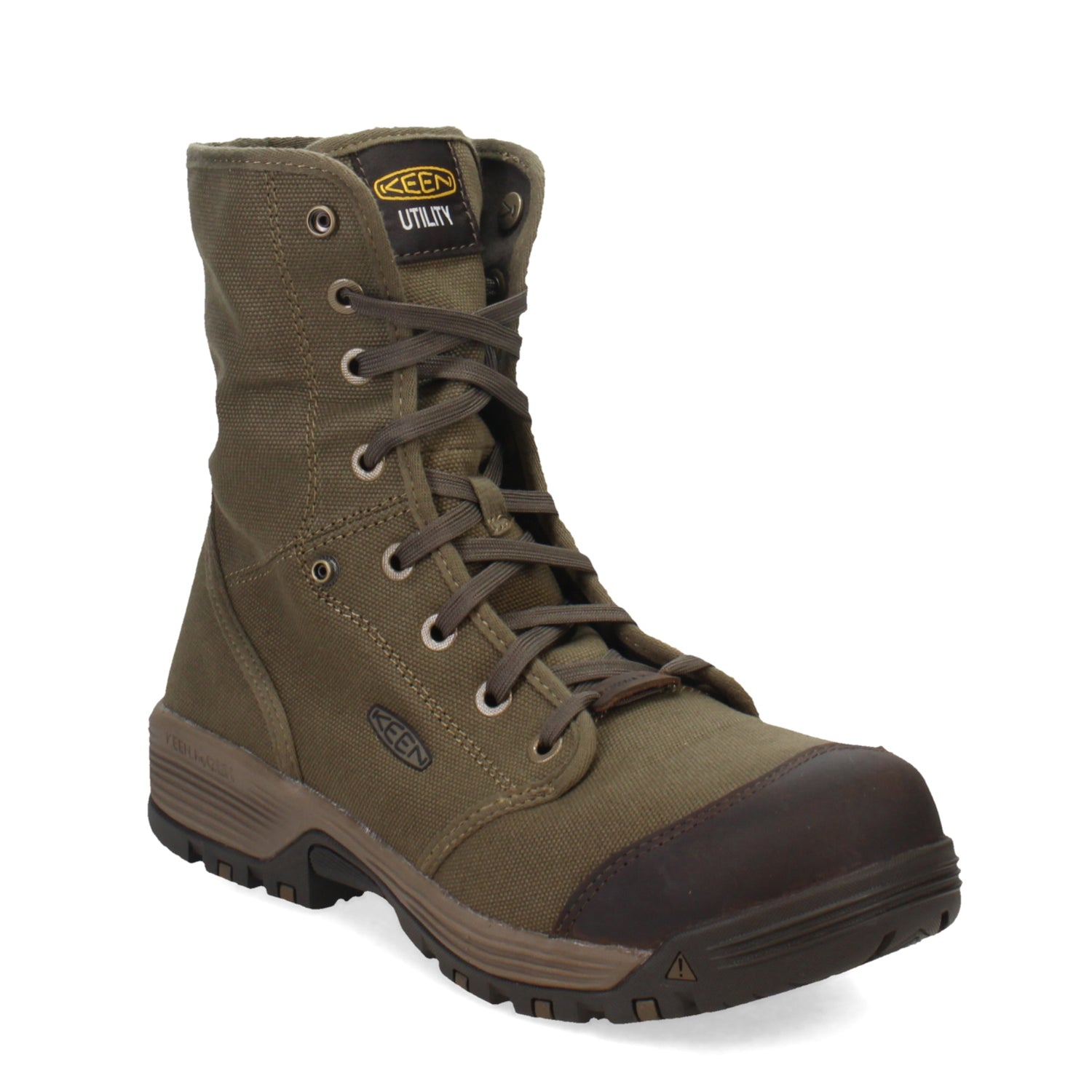 Peltz Shoes  Men's KEEN Utility Roswell Mid Carbon Fiber Toe Work Boot Military Olive 1026364