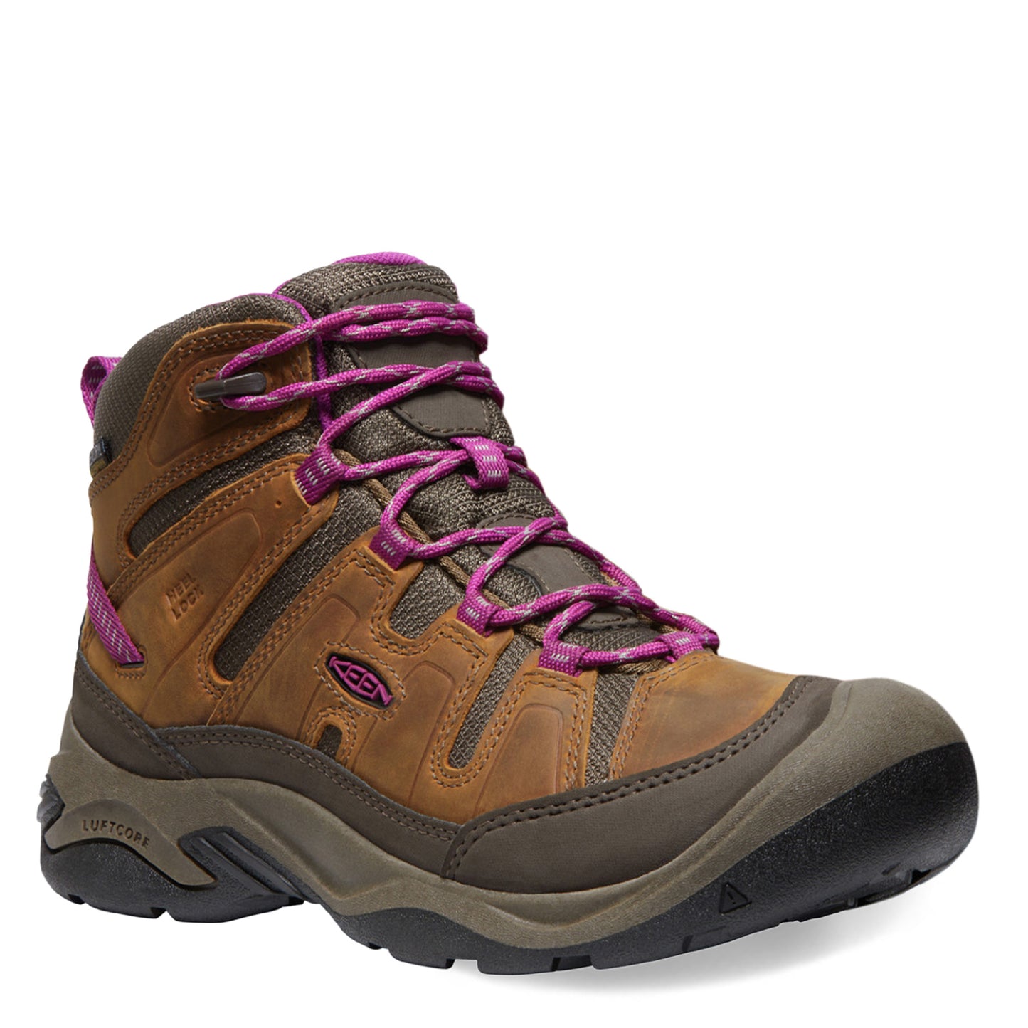 Peltz Shoes  Women's Keen Circadia Mid Waterproof Hiking Boot Syrup/Boysenberry 1026765