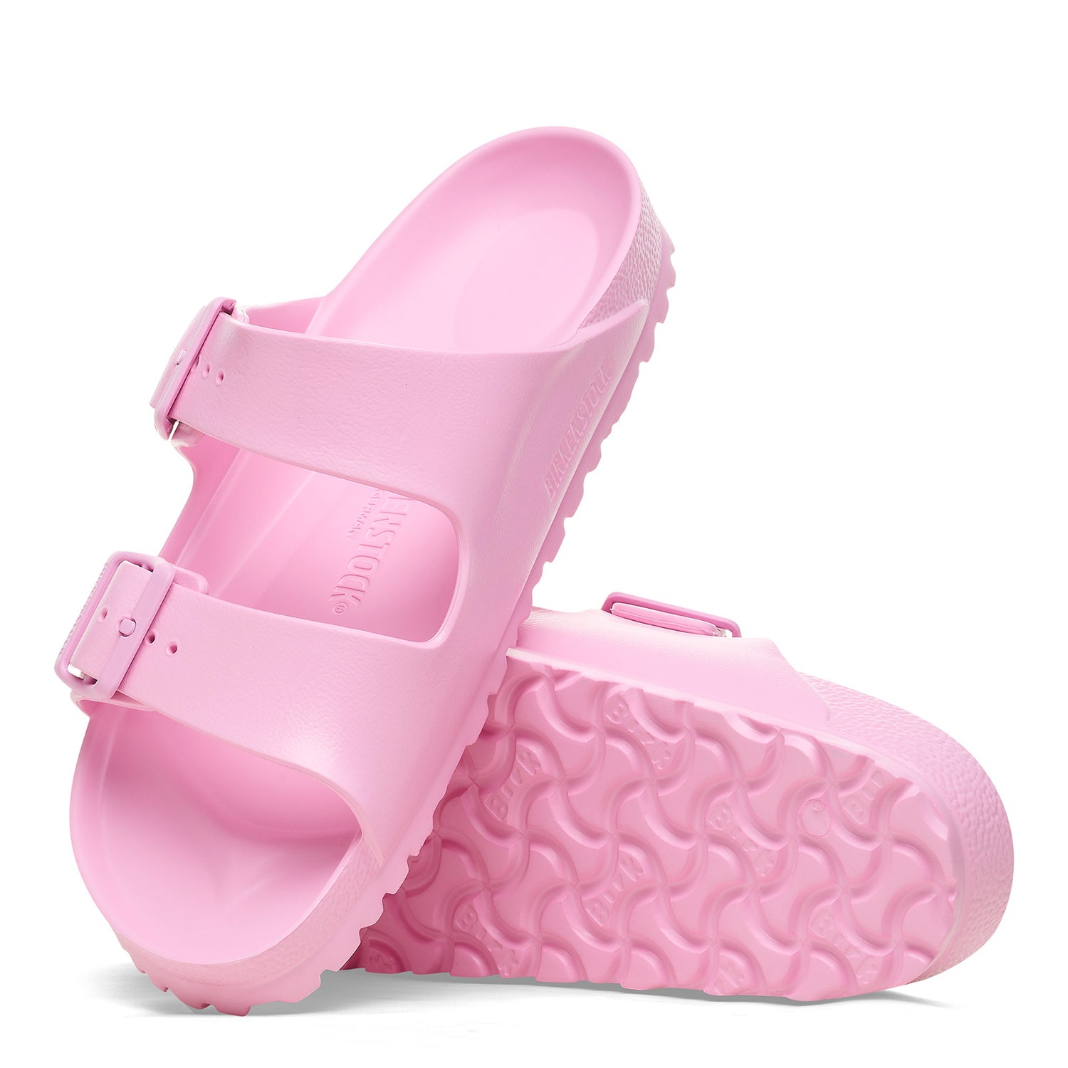 Peltz Shoes  Women's Birkenstock Arizona Essentials EVA Sandal Fondant Pink 1027 355 N