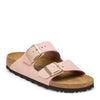 Peltz Shoes  Women's Birkenstock Arizona Soft Footbed Sandal - Narrow Fit Soft Pink Nubuck 1027 661 N