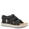 Peltz Shoes  Women's Keen Elle Mixed Strap Sandal Black/Birch 1027279
