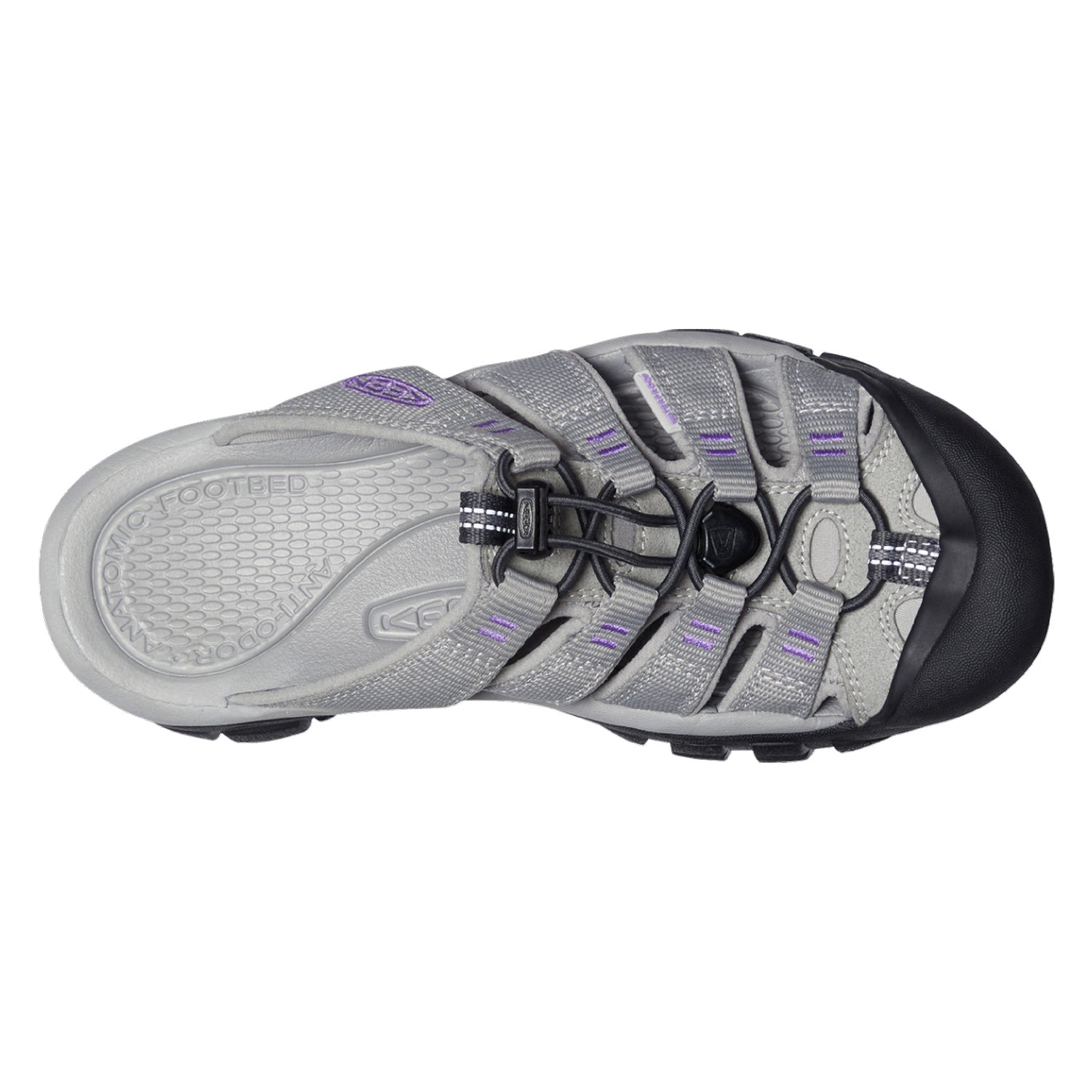 Peltz Shoes  Women's Keen Newport Slide Sandal Drizzle/Lavender 1027314