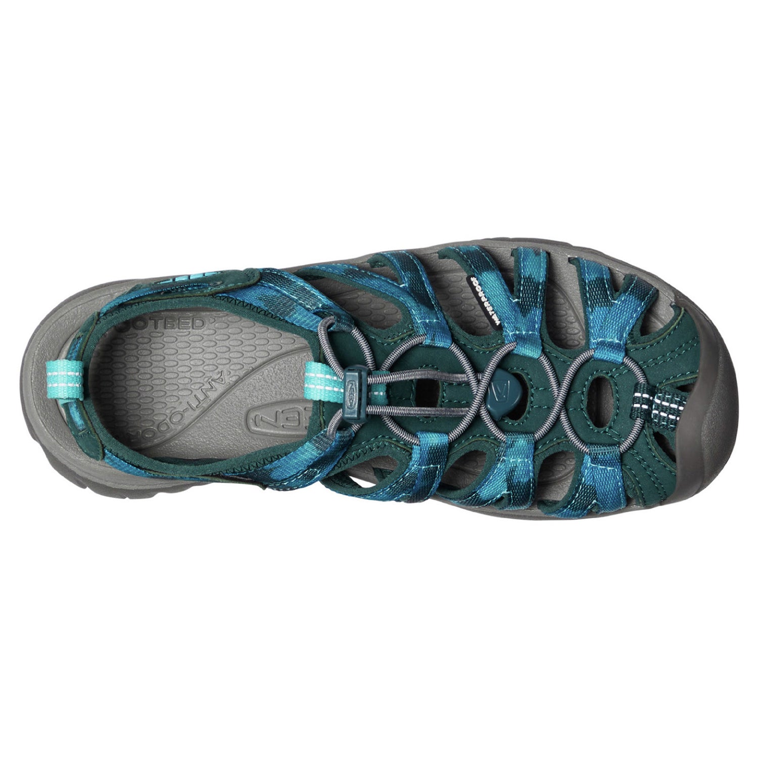 Peltz Shoes  Women's Keen Whisper Sandal Sea Moss/Tie Dye 1027362