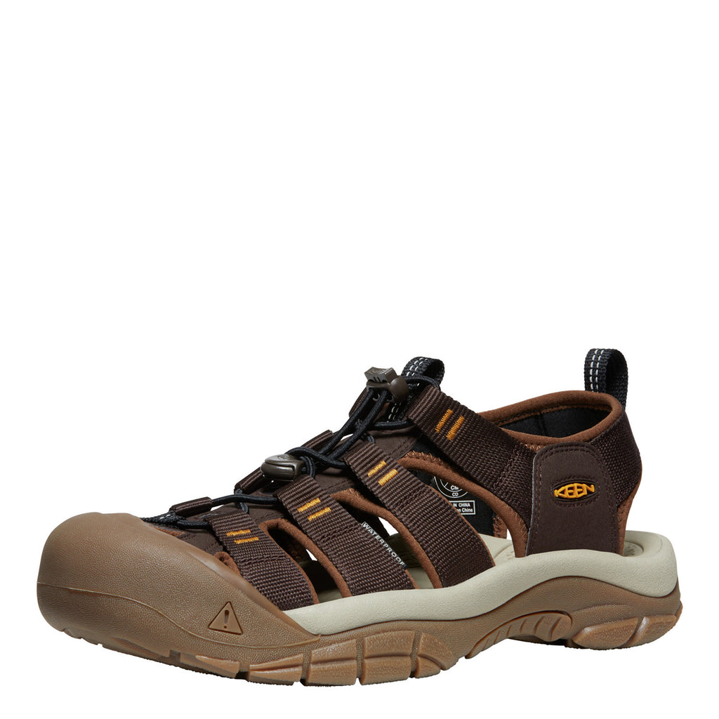 Men's KEEN Newport H2 Sandal JAVA/GOLDEN YELLOW 1028514