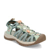 Peltz Shoes  Women's KEEN Whisper Sandal Granite Green/Peach Parfait 1029012