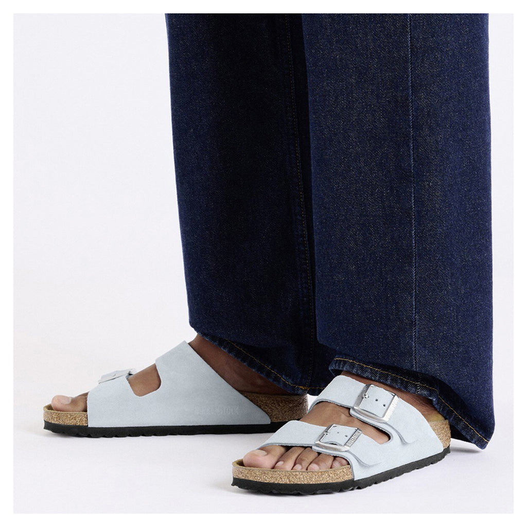 Women's Birkenstock Arizona Slide Sandal - Narrow Fit BABY BLUE 1029310 N