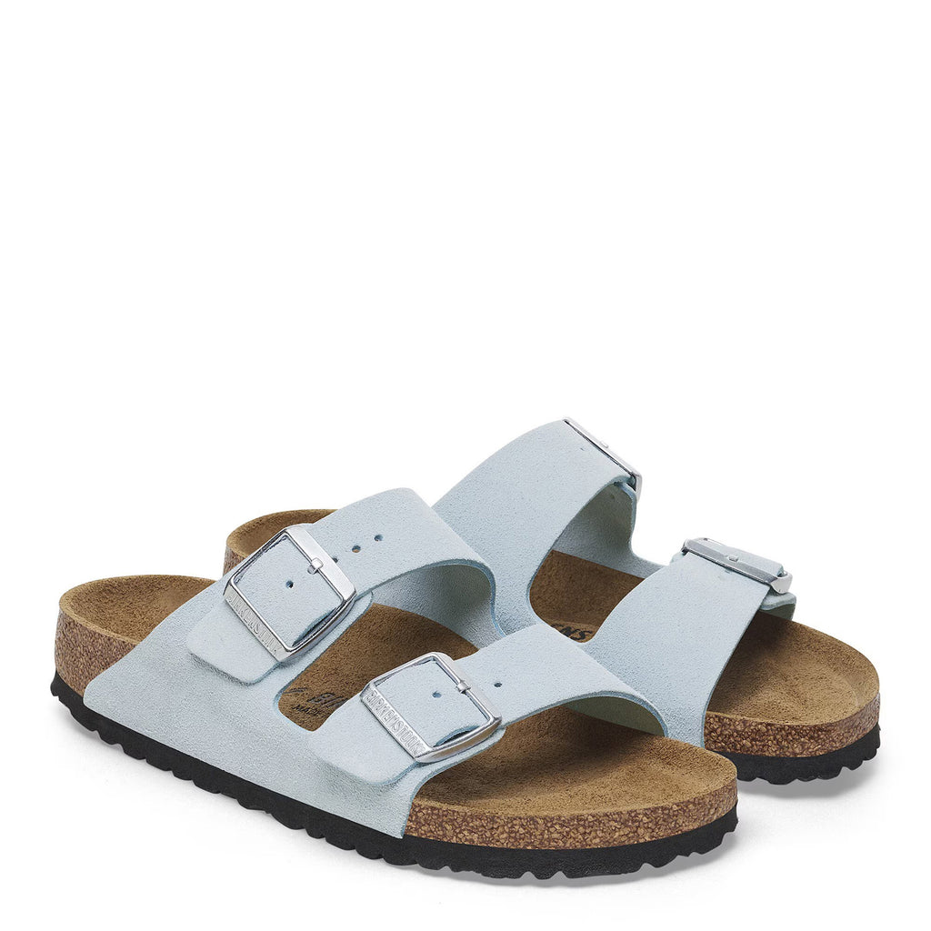 Women's Birkenstock Arizona Slide Sandal - Narrow Fit BABY BLUE 1029310 N