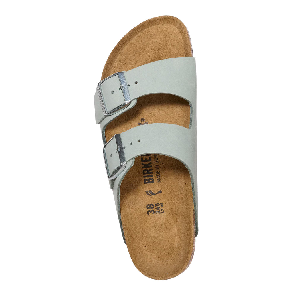 Women's Birkenstock Arizona Slide Sandal - Narrow Fit SAGE NUBUCK 1030470 N