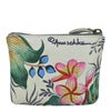 Peltz Shoes  Women's Anuschka Coin Pouch IVORY MULTI 1031-JQN-IVR