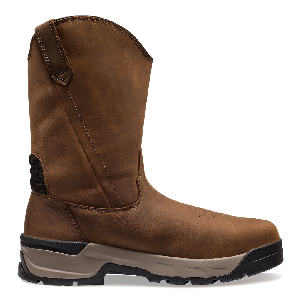 Men's KEEN Utility Flatland Pull-On Waterproof Carbon Toe Work Boot BISON 1032237