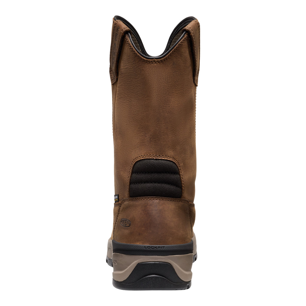 Men's KEEN Utility Flatland Pull-On Waterproof Carbon Toe Work Boot BISON 1032237