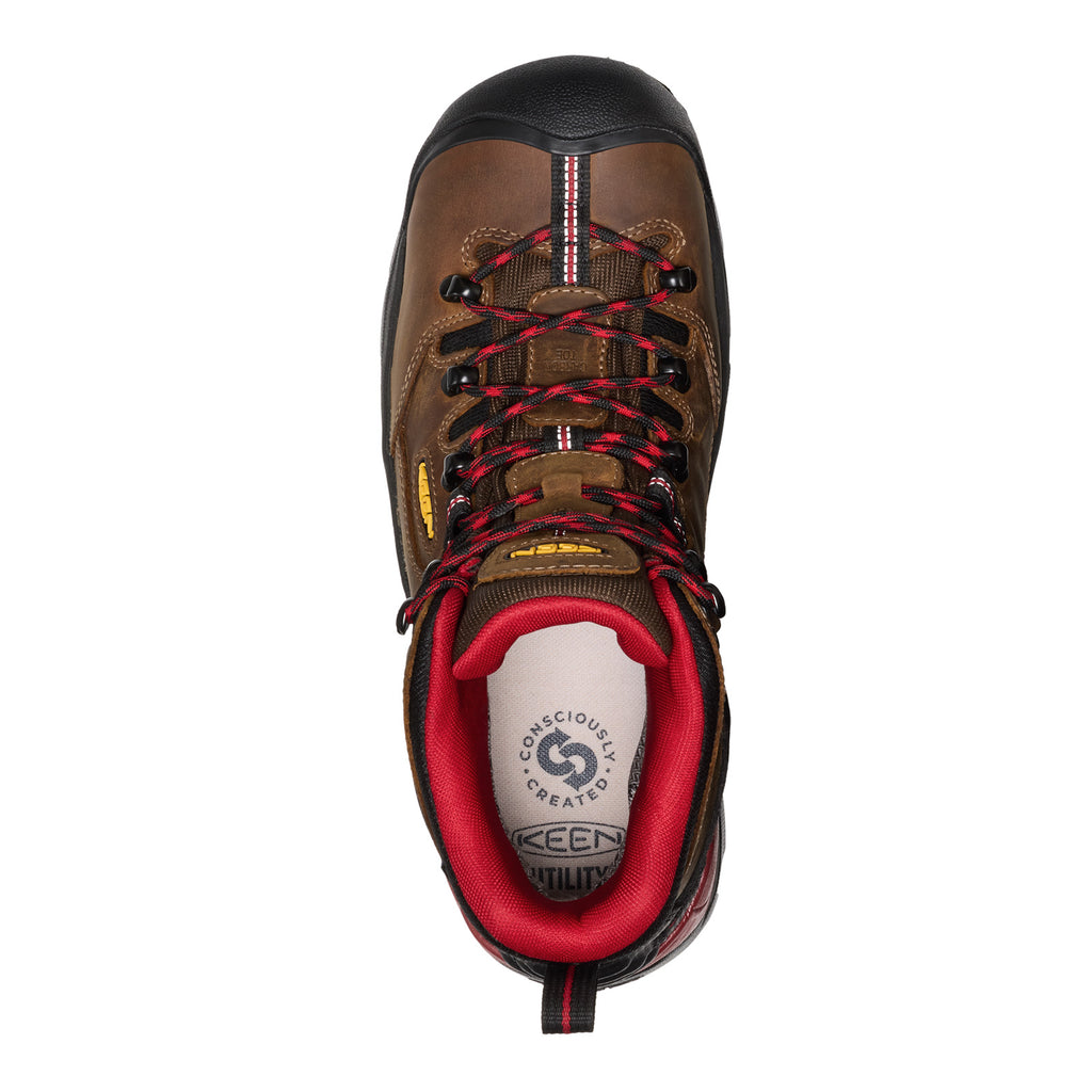 Men's KEEN Utility Pittsburgh Energy 6-inch Waterproof Comp Toe Work Boot BISON 1032285