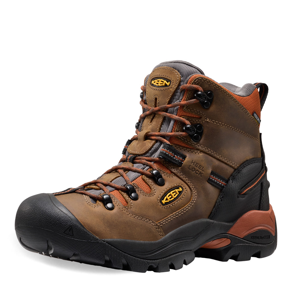 Men's KEEN Utility Pittsburgh Energy 6-inch Waterproof Work Boot BROWN 1032286