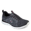 Peltz Shoes  Women's Skechers Luminate - She's Magnificent Sneaker BLACK PINK 104075-BKPK