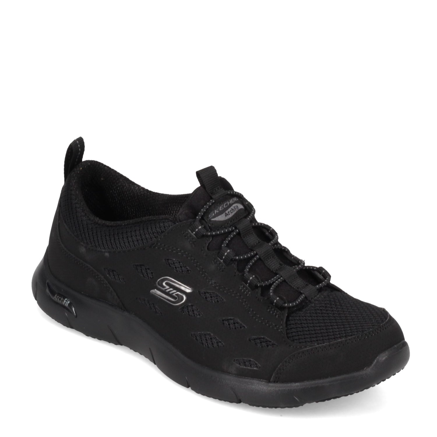 Peltz Shoes  Women's Skechers Arch Fit Refine Sneaker BLACK 104163-BBK