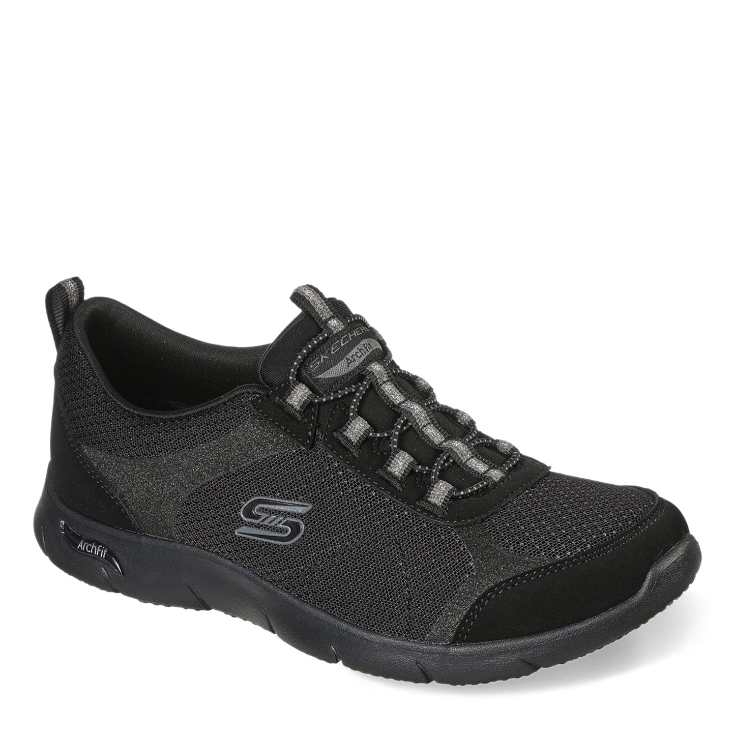 Peltz Shoes  Women's Skechers Arch Fit Refine Her Best Sneaker BLACK  / BLACK 104165-BBK