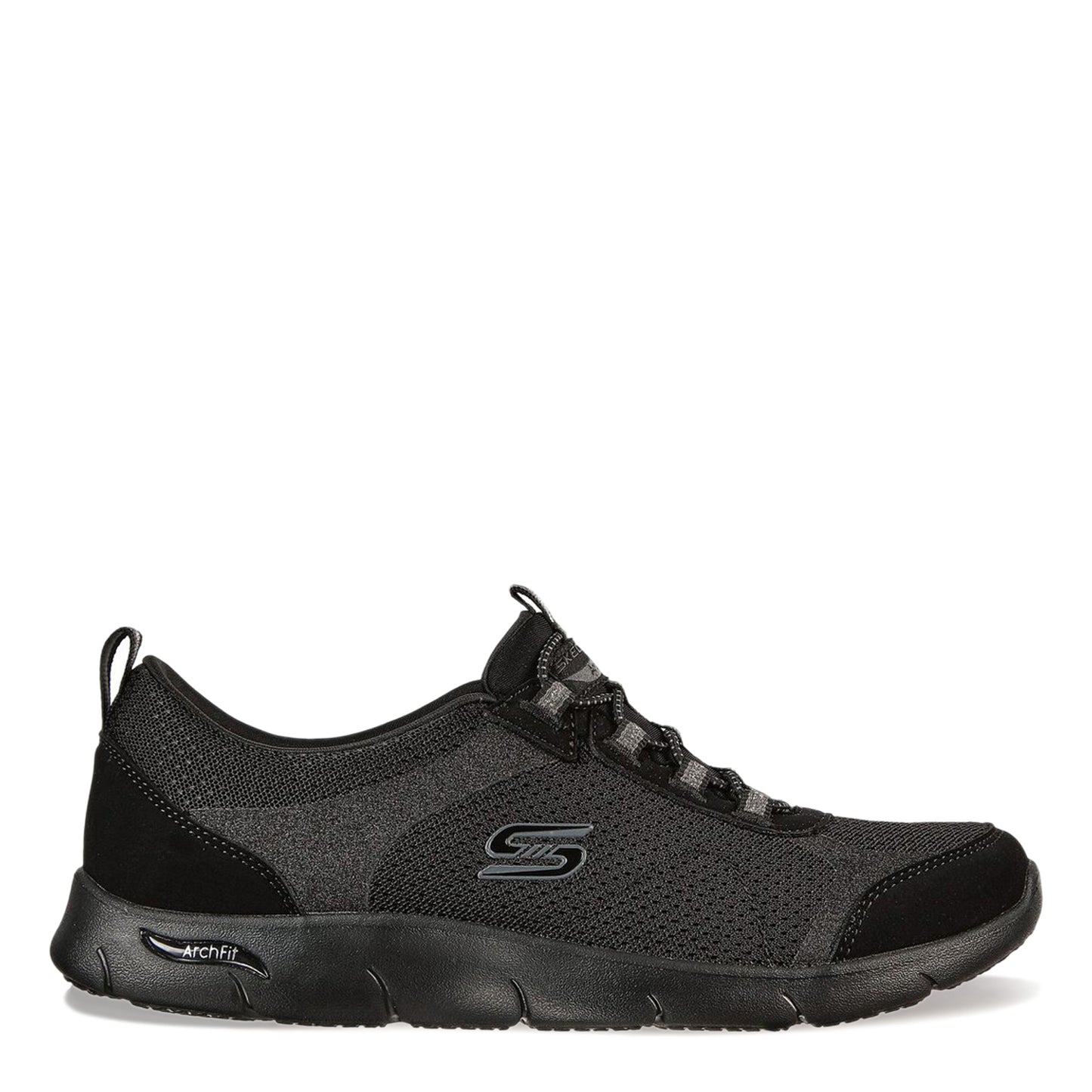 Peltz Shoes  Women's Skechers Arch Fit Refine Her Best Sneaker BLACK  / BLACK 104165-BBK