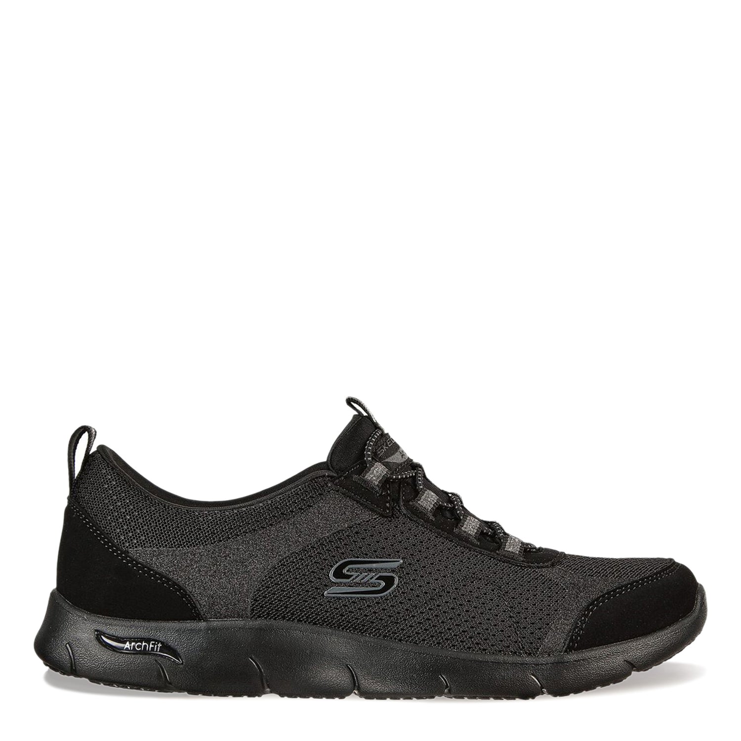 Peltz Shoes  Women's Skechers Arch Fit Refine Her Best Sneaker BLACK  / BLACK 104165-BBK