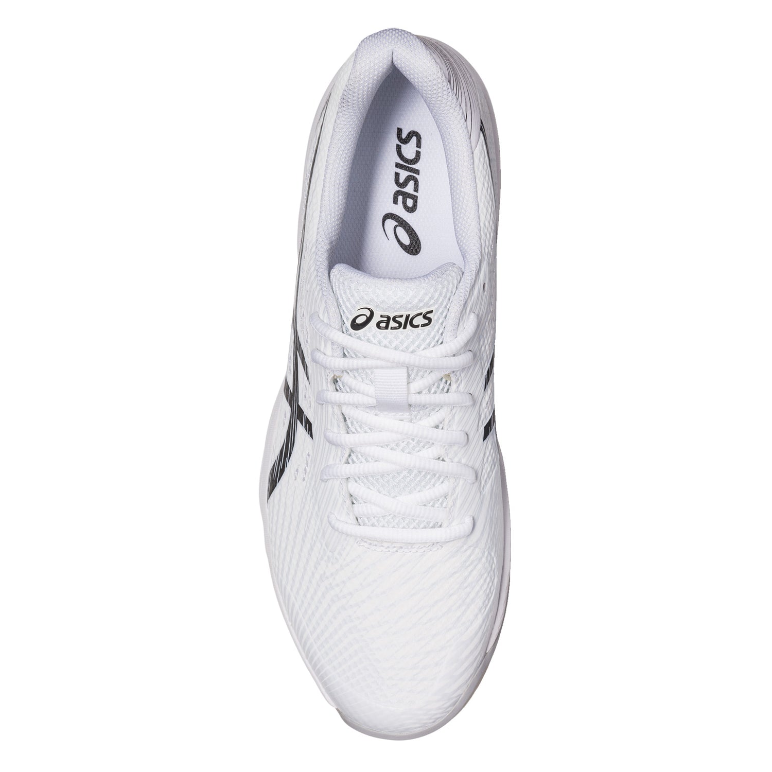 Peltz Shoes  Men's ASICS GEL-Game 9 Tennis Shoe WHITE BLACK OOZE 1041A337-100