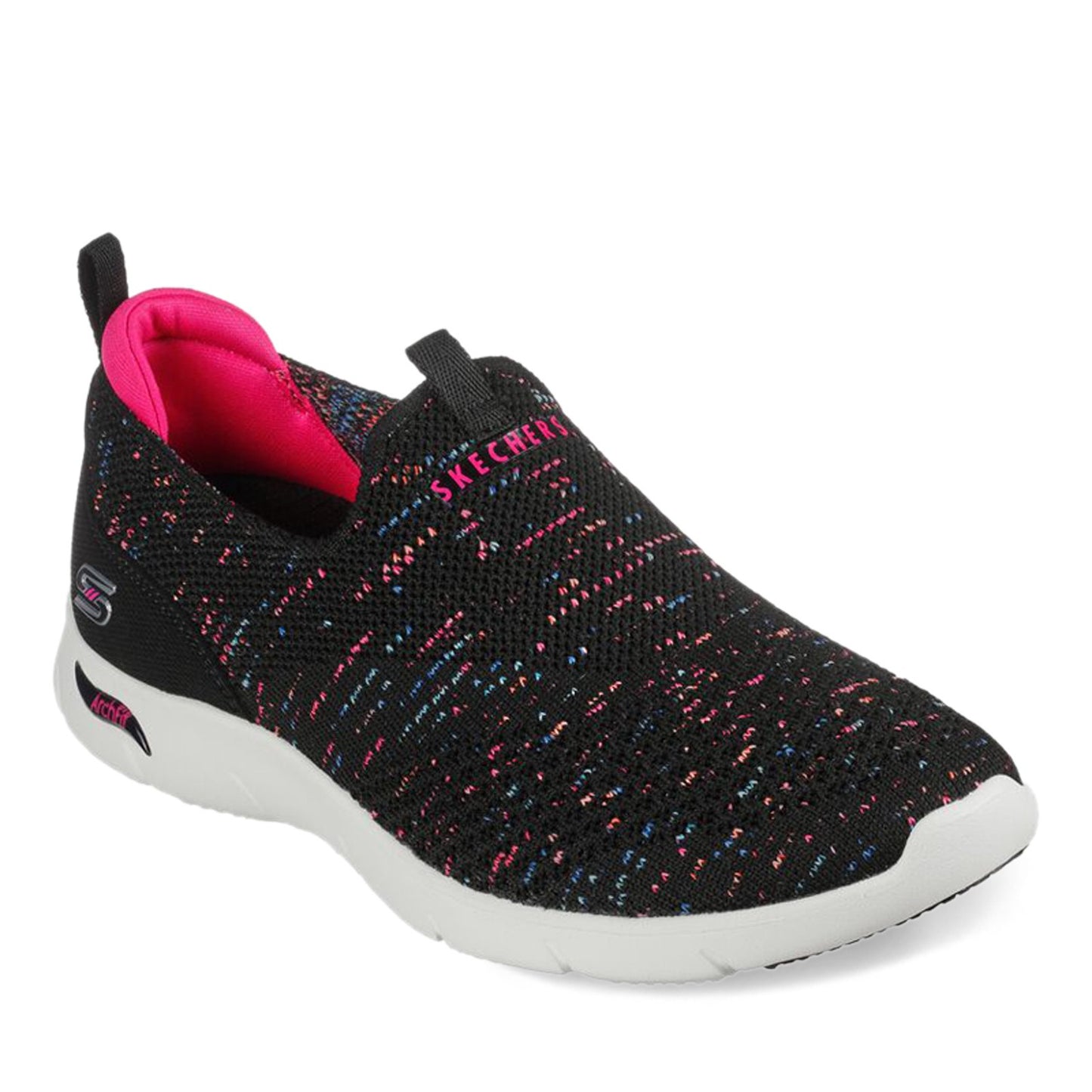 Peltz Shoes  Women's Skechers Arch Fit Refine - All Heart Slip-On BLACK MULTI 104277-BKMT
