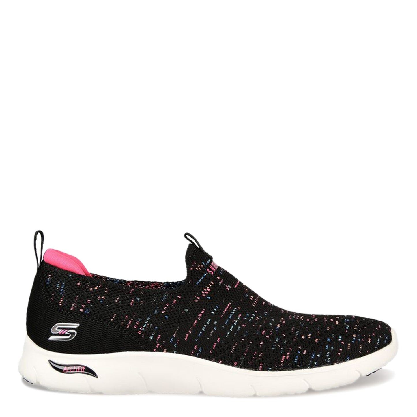 Peltz Shoes  Women's Skechers Arch Fit Refine - All Heart Slip-On BLACK MULTI 104277-BKMT