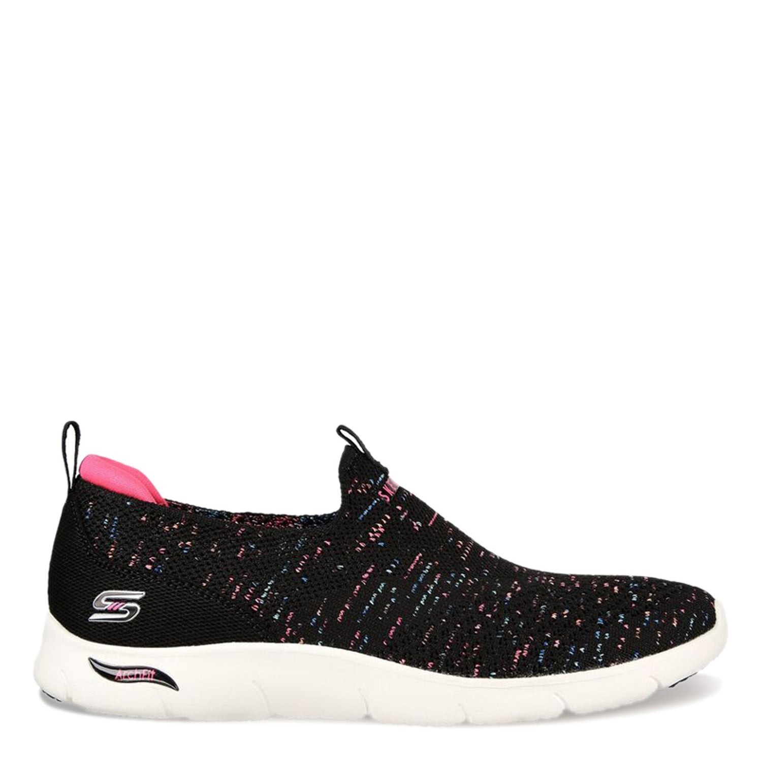 Peltz Shoes  Women's Skechers Arch Fit Refine - All Heart Slip-On BLACK MULTI 104277-BKMT