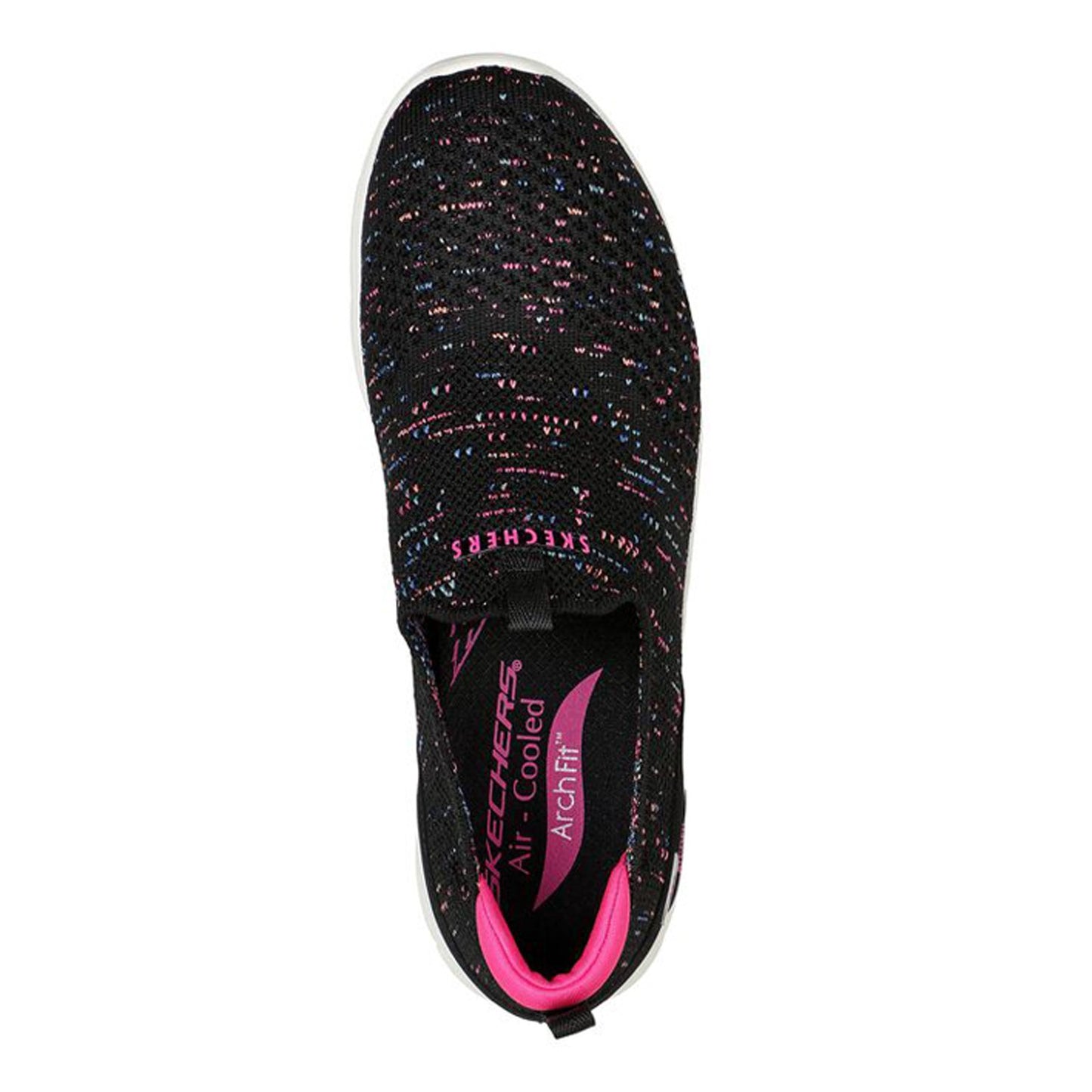 Peltz Shoes  Women's Skechers Arch Fit Refine - All Heart Slip-On BLACK MULTI 104277-BKMT