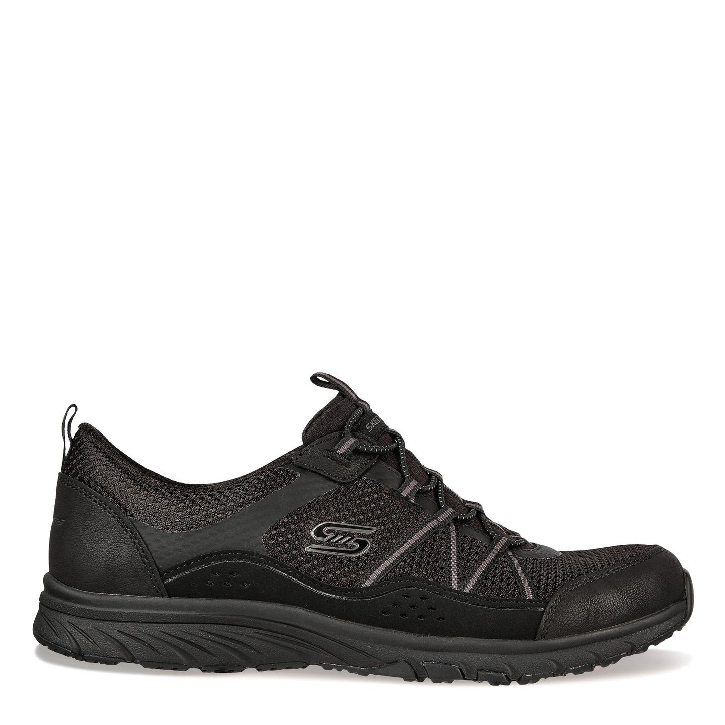 Peltz Shoes  Women's Skechers Gratis Sport Sneaker - Wide Width BLACK 104282W-BBK