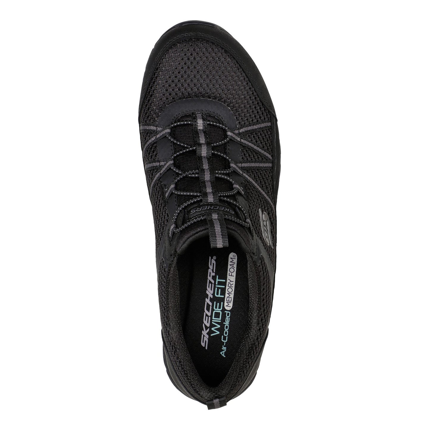 Peltz Shoes  Women's Skechers Gratis Sport Sneaker - Wide Width BLACK 104282W-BBK