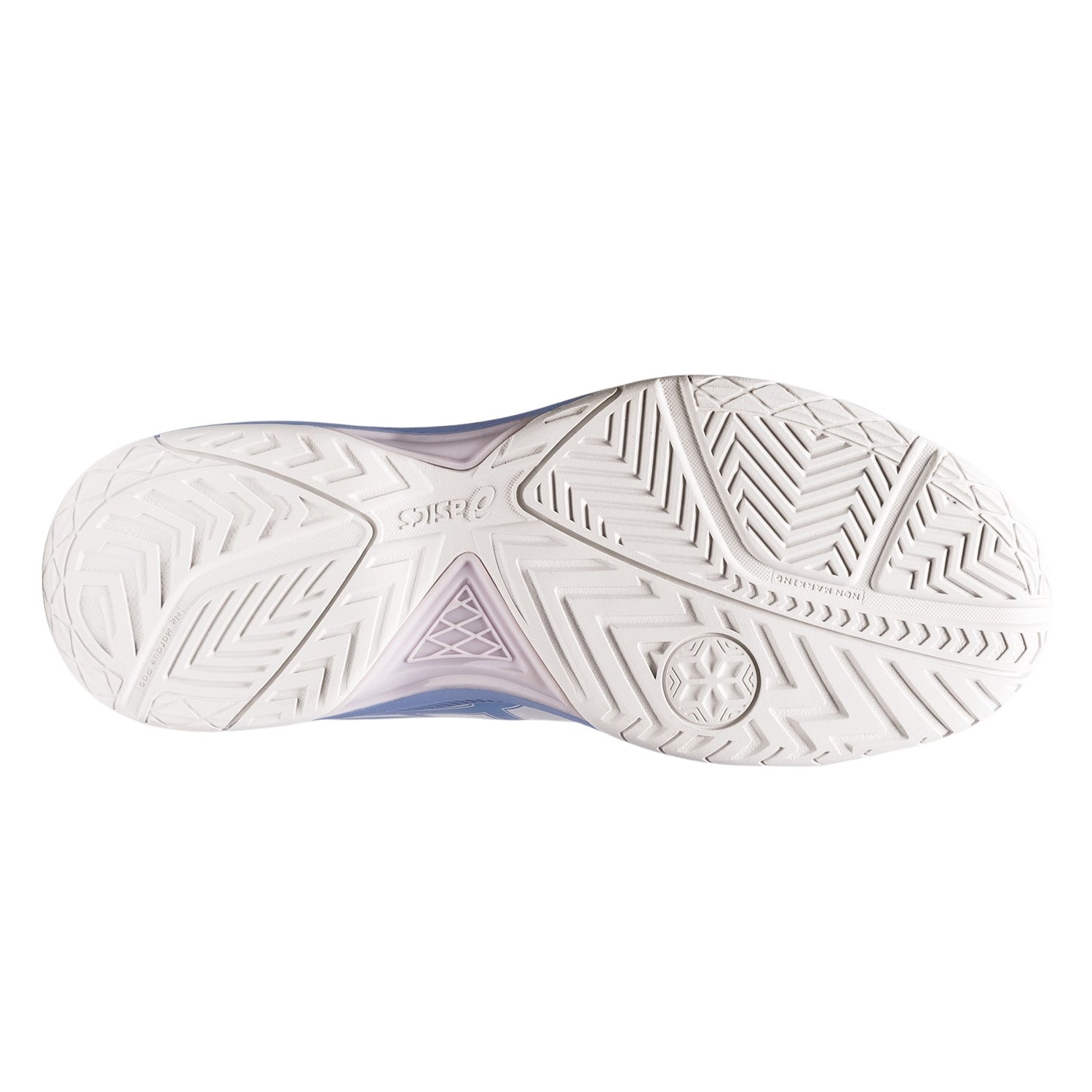 Peltz Shoes  Women's ASICS GEL-Dedicate 7 Tennis Shoe WHITE CORNFLOWER BLU 1042A167.102