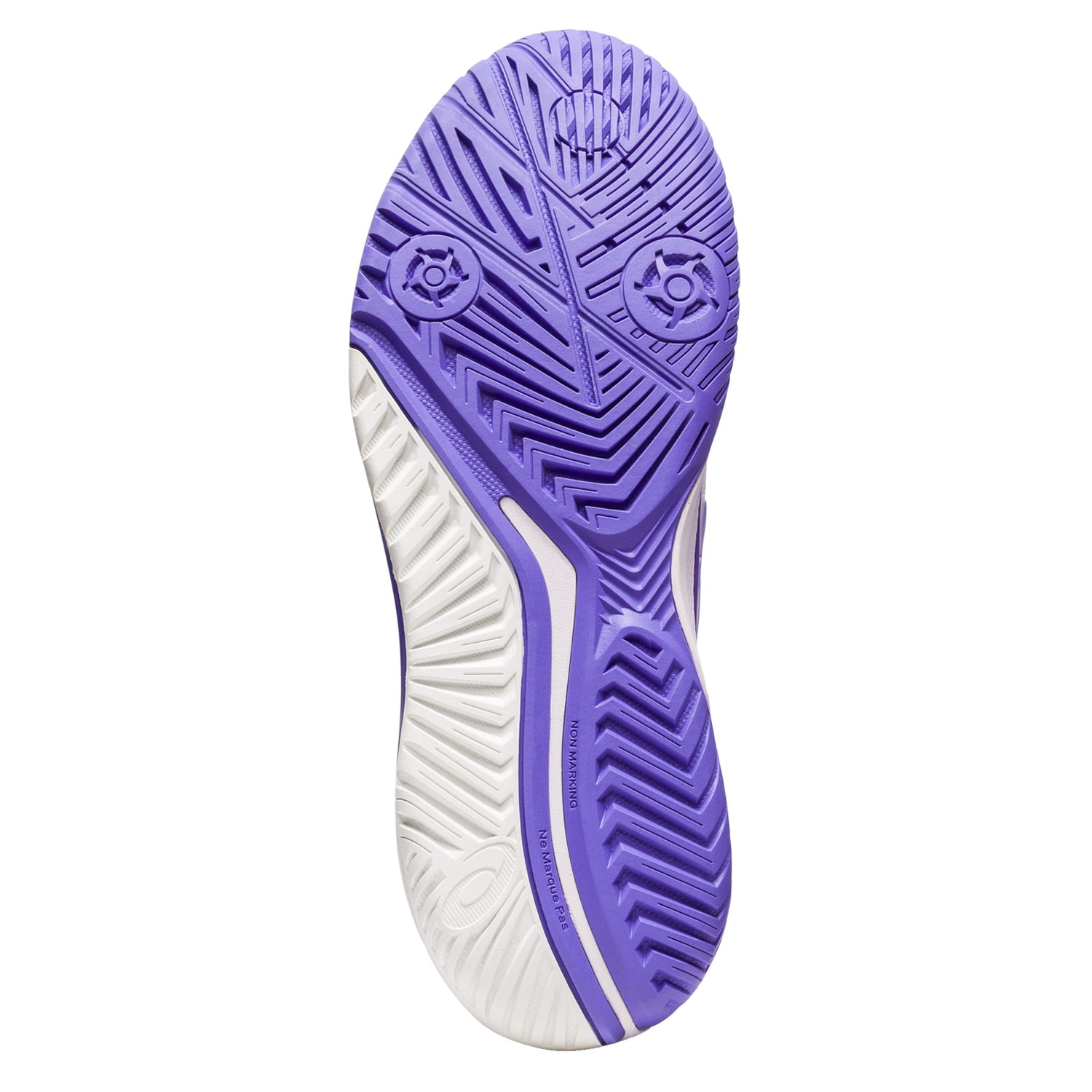 Peltz Shoes  Women's ASICS GEL-Resolution 9 Tennis Shoe - Wide Width WHITE/AMETHYST 1042A226-101