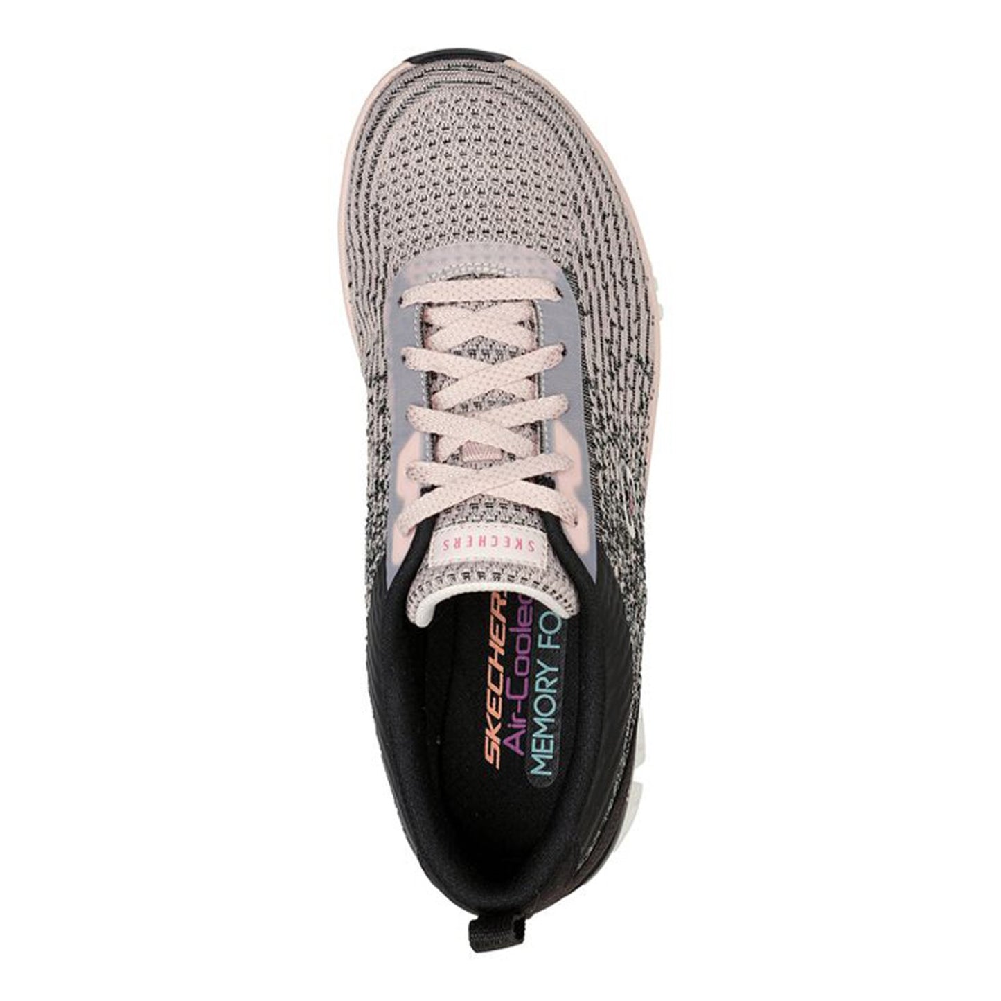 Peltz Shoes  Women's Skechers Glide-Step Sport - Head Start Sneaker BLACK PINK 104325-BKLP