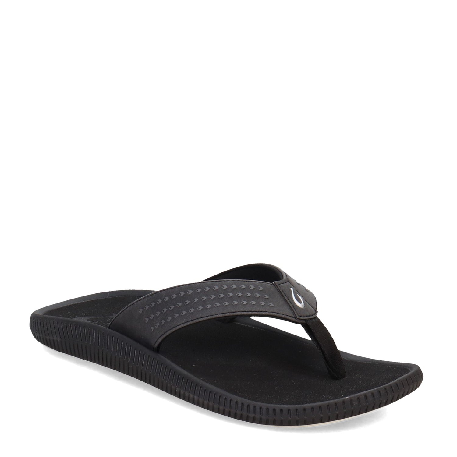 Peltz Shoes  Men's OluKai Ulele Sandal Black Black 10435-4040