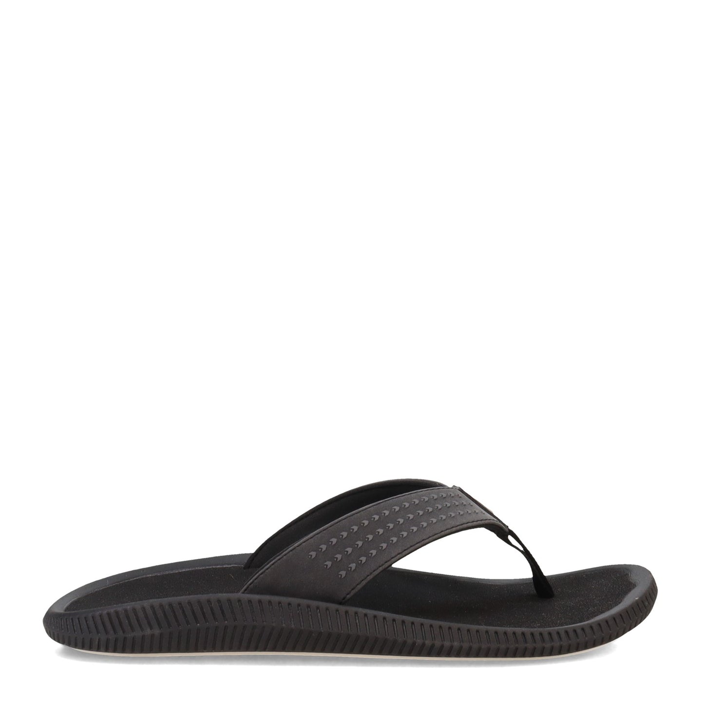 Peltz Shoes  Men's OluKai Ulele Sandal Black Black 10435-4040