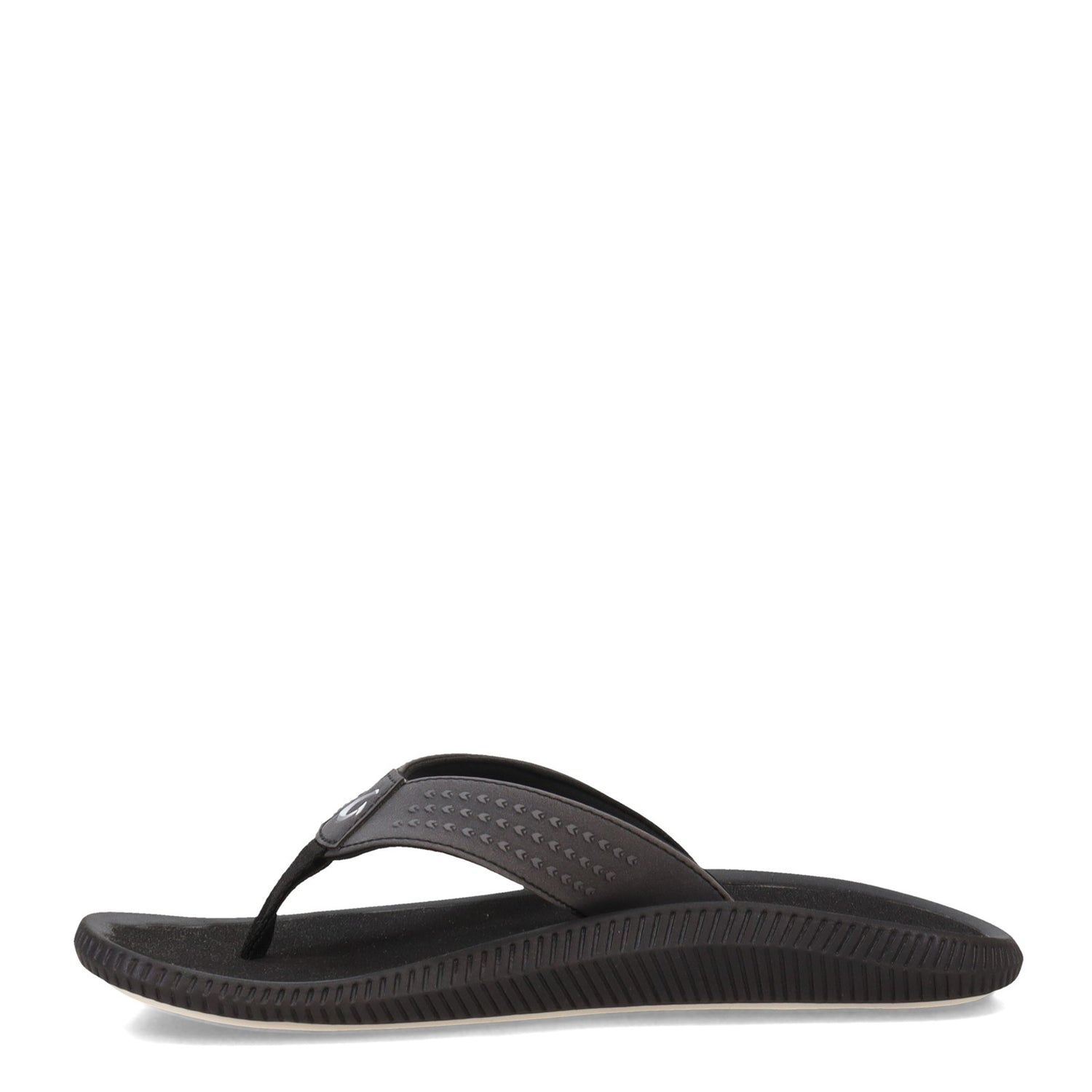 Peltz Shoes  Men's OluKai Ulele Sandal Black Black 10435-4040